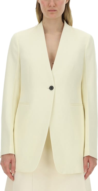 Jil Sander Single Button Tailored Jacket With Notched Lapel