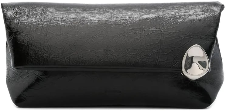 Jil Sander Jewel Zip Clutch Black