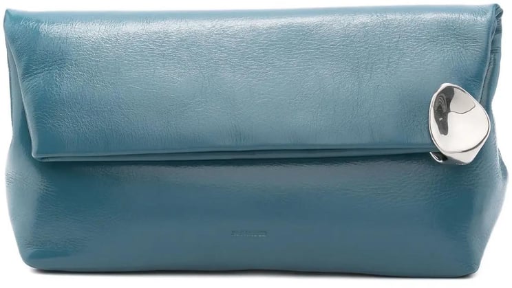 Jil Sander Jewel Zip Clutch Blue