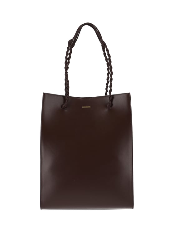 Jil Sander Brown Tangle Braided Leather Tote Bag