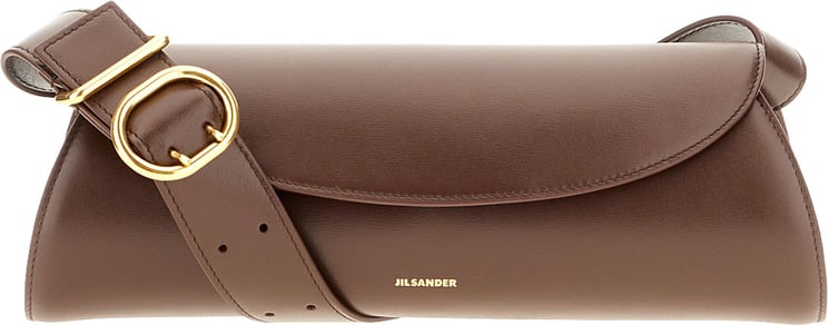 Jil Sander Jil Sander Chocolate leather small Cannolo shoulder bag