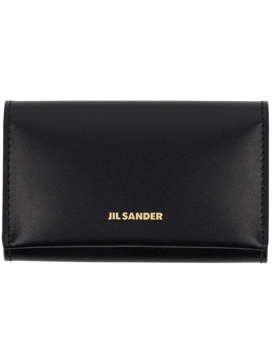 Jil Sander Rectangular Fold-Over Flap Key Hooks Leather Wallet