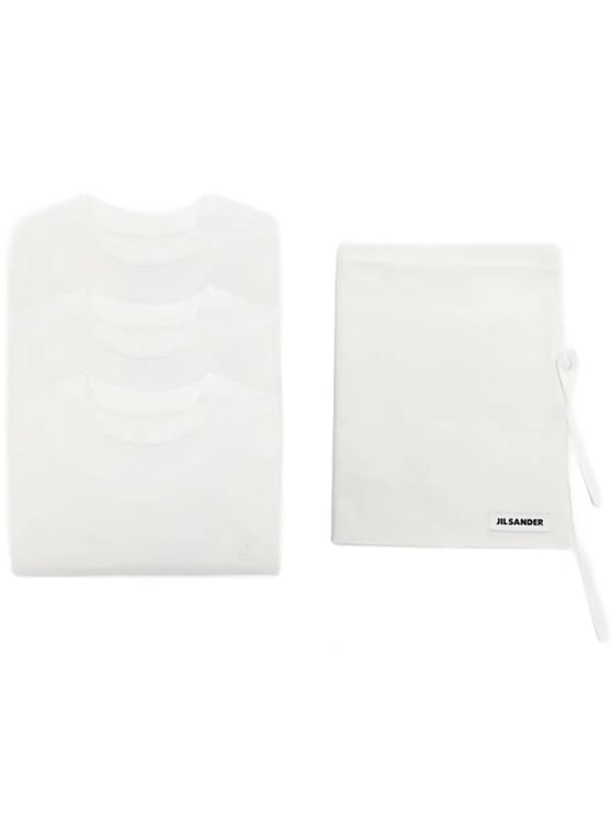 Jil Sander Plain White Short Sleeve T-Shirt Set