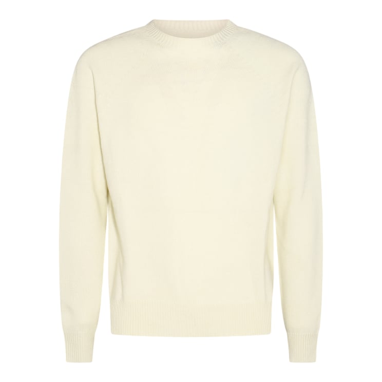 Jil Sander Crew Neck Knit Sweater With Ribbed Detailing