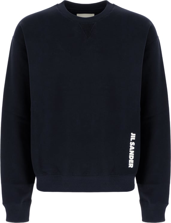 Jil Sander Jil Sander Midnight blue cotton sweatshirt
