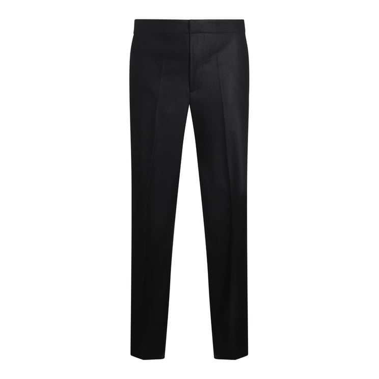 Jil Sander Sleek Tailored Black Wool Trousers With Subtle Sheen