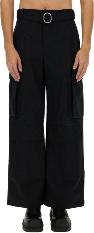 Jil Sander Wide-Leg Cargo Pants With Utility Pockets