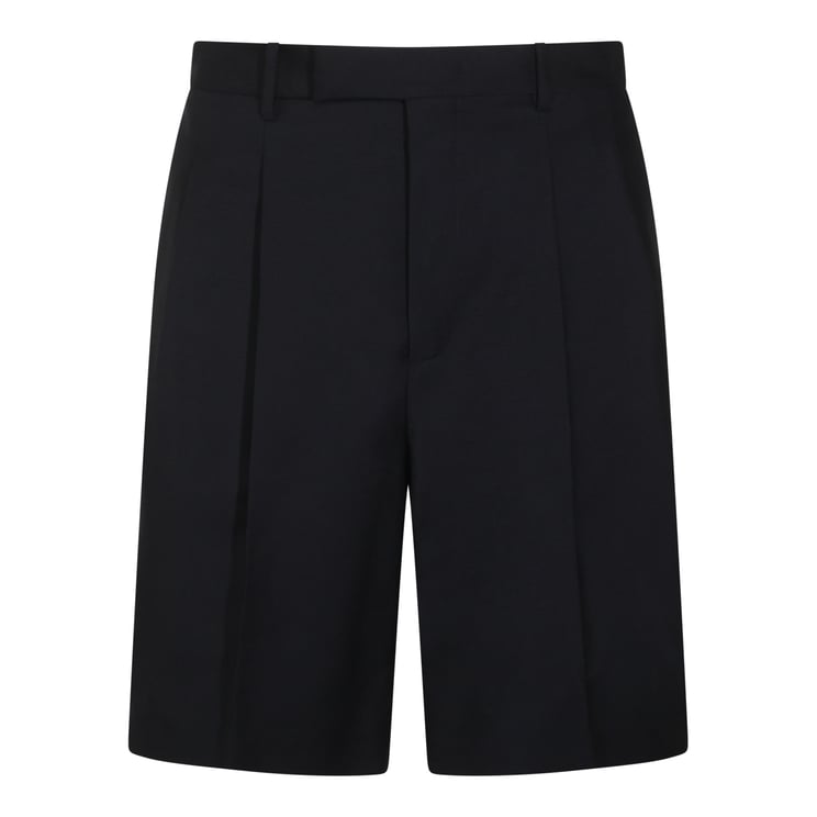 Jil Sander Dark Blue Wool Shorts