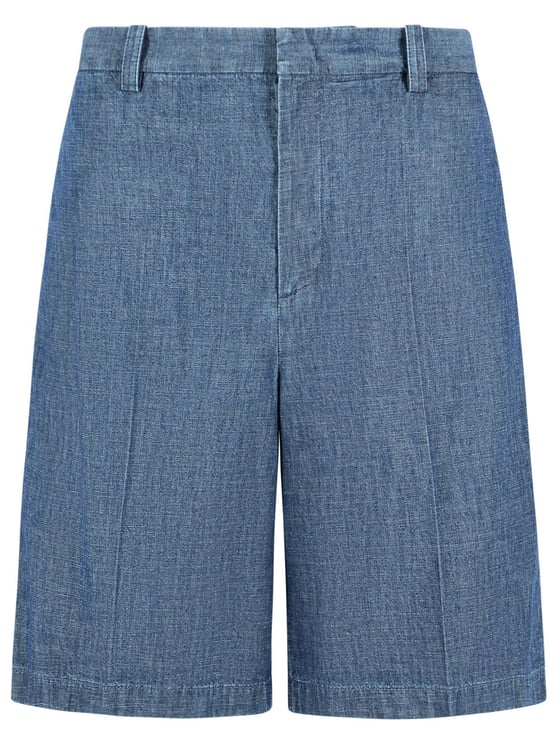 Jil Sander Blue Cotton Bermuda Shorts