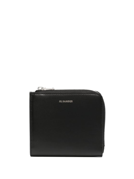 Jil Sander Black Portafoglio Zip Around Wallet