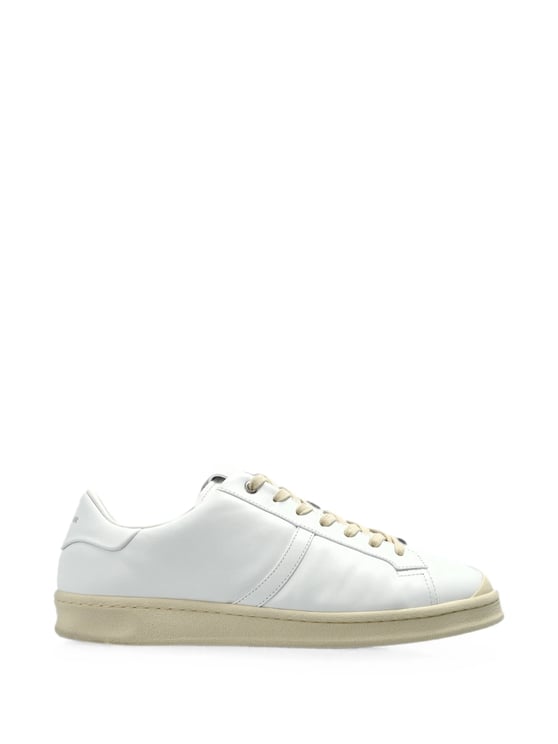 Jil Sander White Leather Low-Profile Sneakers