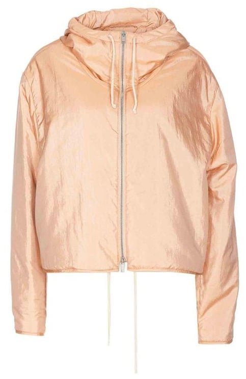 Jil Sander Jil Sander Blend Silk Zip-Up Hooded Jacket