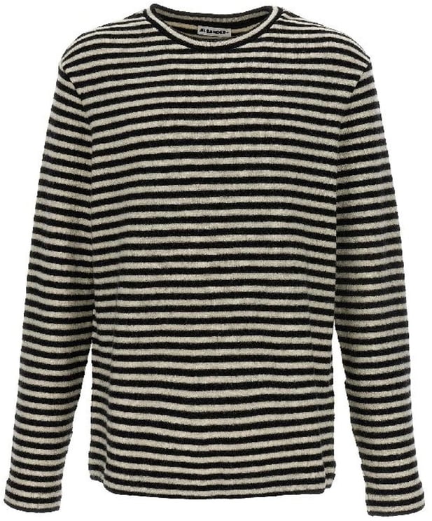 Jil Sander Jil Sander Striped Wool Compact Jersey T-Shirt