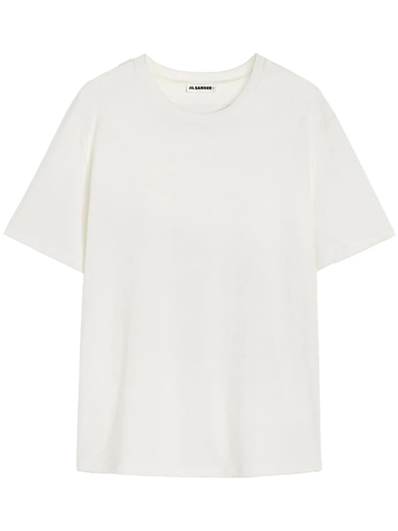 Jil Sander White Minimalist Short-Sleeved Patch T-Shirt