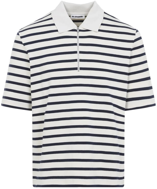 Jil Sander Polo 104 Ss White/blue