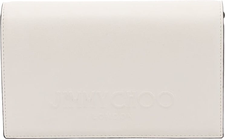 Jimmy Choo Jimmy Choo White Avenue Leather Shoulder Strap Bag
