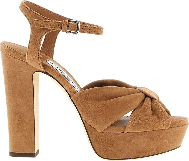 Jimmy Choo Jimmy Choo Brown Leather Stiletto Heel Sandals