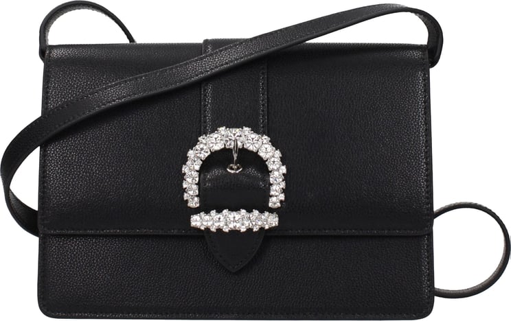 Jimmy Choo Jimmy Choo Black Leather Crossbody Bag