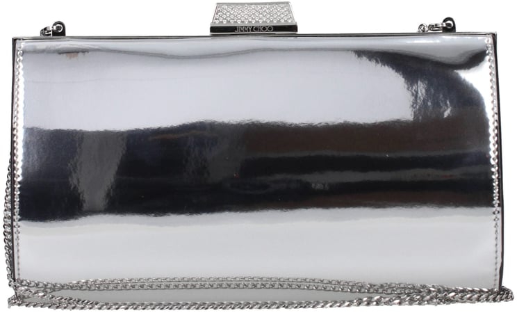 Jimmy Choo Jimmy Choo Gray Leather Clutch Bag
