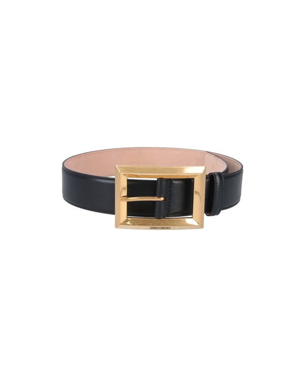 Jimmy Choo Black Arlie Calf Leather Belt
