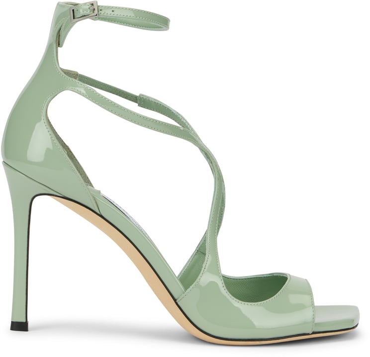 Jimmy Choo Asia 95 Leather Lacquered Sandals