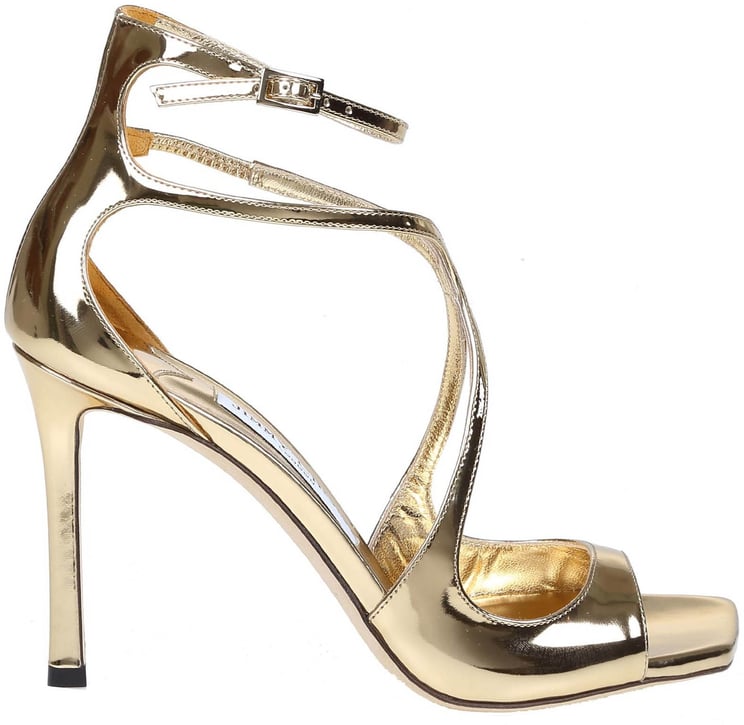 Jimmy Choo Jimmy choo sandal azia 95 in metallic leather color gold