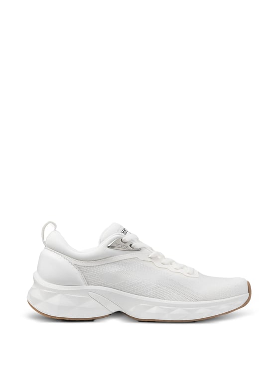 Jimmy Choo White Diamond Sculpted Mesh Sneakers