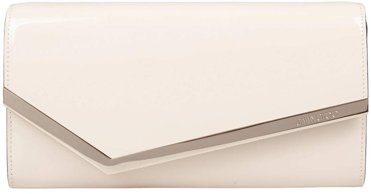 Jimmy Choo Jimmy choo emmie pat patent leather clutch, milk color