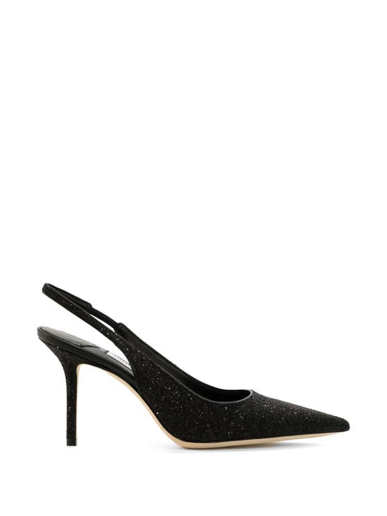 Jimmy Choo Neutral Love 85 Shimmering Slingback Heels