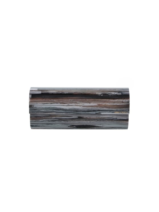 Jimmy Choo Grey Sweetie Acrylic Glitter Clutch