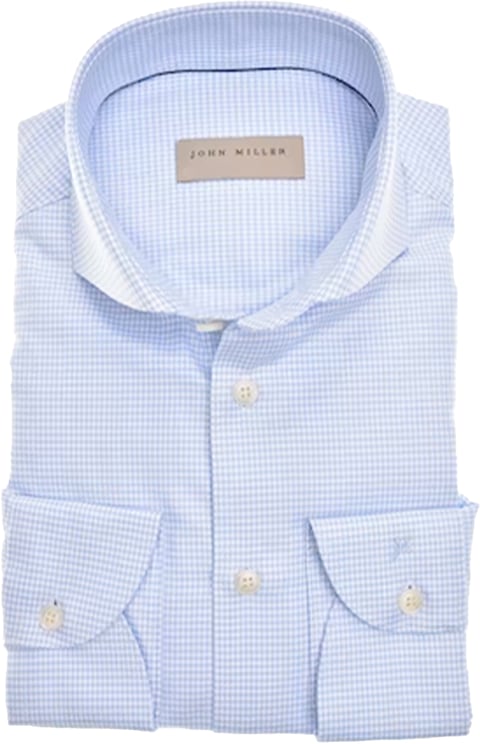John Miller John Miller Tailored Fit Lange Mouw Overhemden Blauw 5140865-120