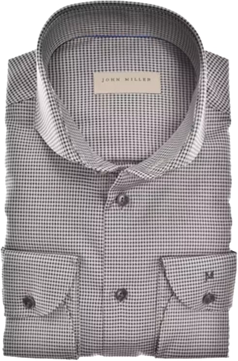 John Miller John Miller Slim Fit Lange Mouw Overhemden Bruin 5140865-650