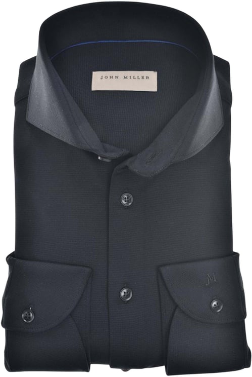 John Miller John Miller Tailored Fit Lange Mouw Overhemden Zwart 5140879-290