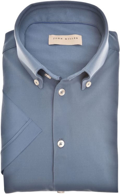 John Miller John Miller  Lange Mouw Overhemden Blauw 5142040