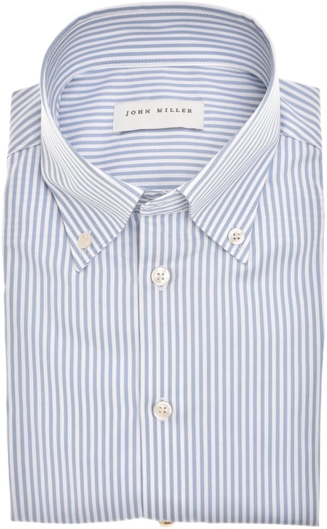 John Miller John Miller Overhemd Slim Fit  Donkerblauw 5142651