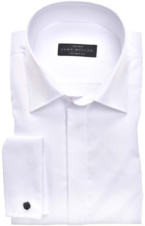 John Miller John Miller Tailored Fit Lange Mouw Overhemden Wit 5335588-910