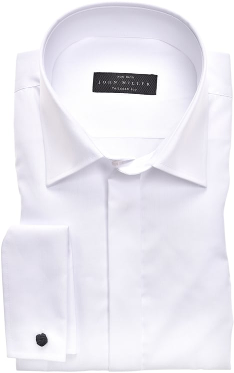 John Miller John Miller Overhemd Tailored Fit N Lange Mouw Overhemden Wit 5335588