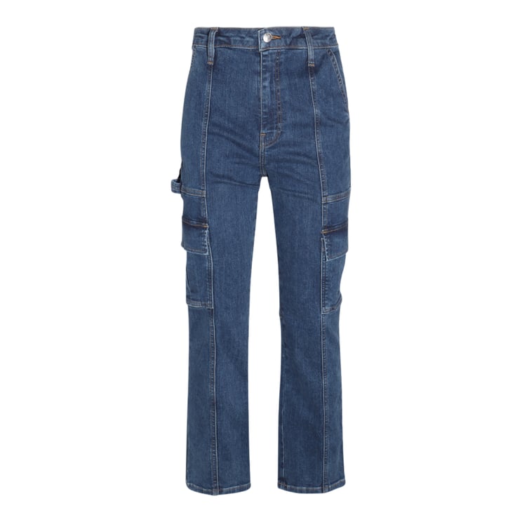 Jonathan Simkhai Straight-Leg Denim Jeans With Utility Pockets And Mid-Rise Waist