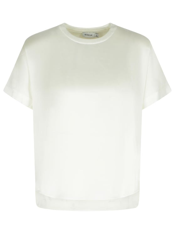 Jonathan Simkhai 'Addy' White Acetate Blend T-Shirt