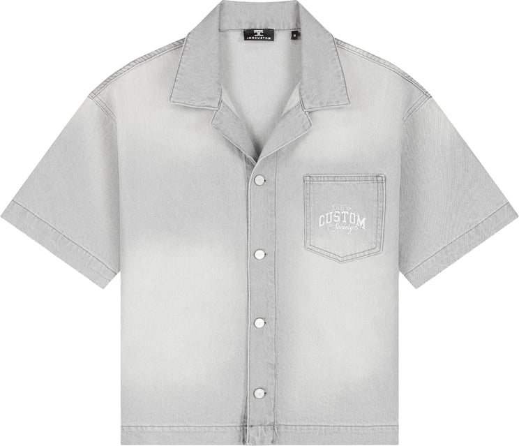 JORCUSTOM Jorcustom CustomSociety Denim Short Sleeve Jacket M-SS26-DENIMSSJACKET-CUSTOMSO LightGrey