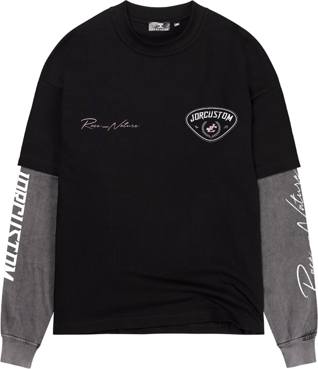 JORCUSTOM Jorcustom Double Layered Longsleeve RaceAgainstNature Longsleeve Black