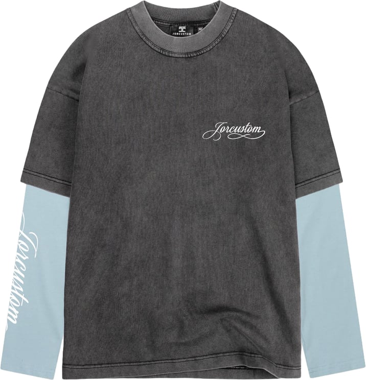 JORCUSTOM Jorcustom Longsleeve Jorcustom Handscript Double Layered Acid-Blue