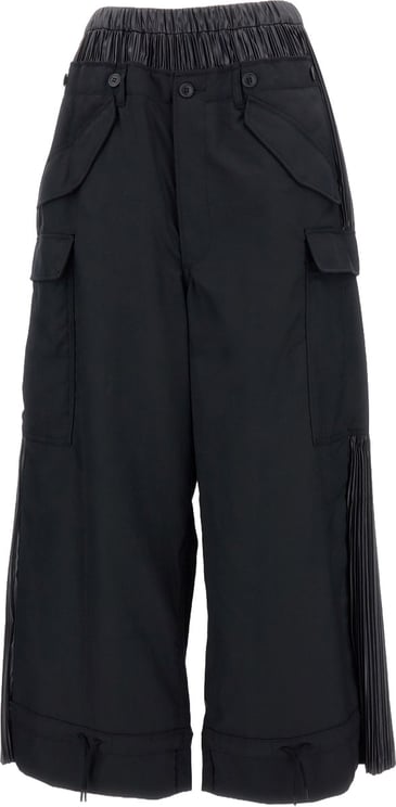 Junya Watanabe Baggy Cargo Trousers With Pleated Inserts And Flap Pockets