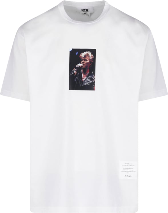 Junya Watanabe White Singer Graphic Print Cotton T-Shirt