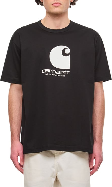 Junya Watanabe Short Sleeve Crewneck T-Shirt with Bold Frontal Print