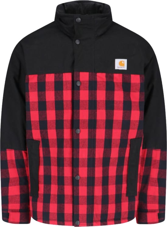 Junya Watanabe Checked Technical Jacket In Black Cotton Geometric Checked
