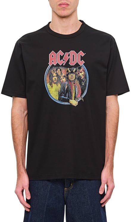 Junya Watanabe Crew-Neck T-Shirt With Ac/Dc Band Graphic
