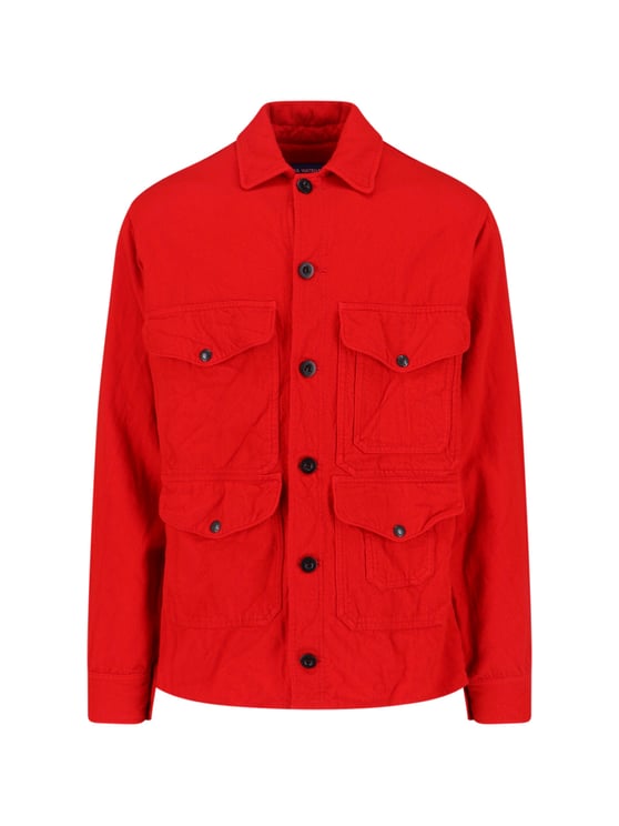 Junya Watanabe Red Wool Blend Junya Watanabe X Filson Deck Jacket