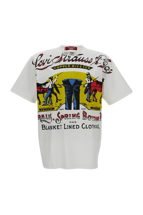 Junya Watanabe White Eye Crew Neck Cotton T-Shirt