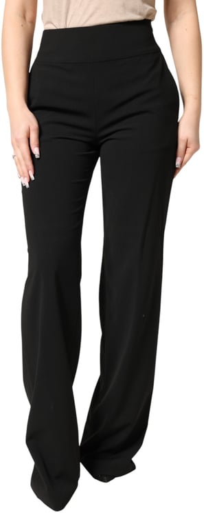 Just Cavalli Just Cavalli Black High Waist Straight Trouser Formal Pants